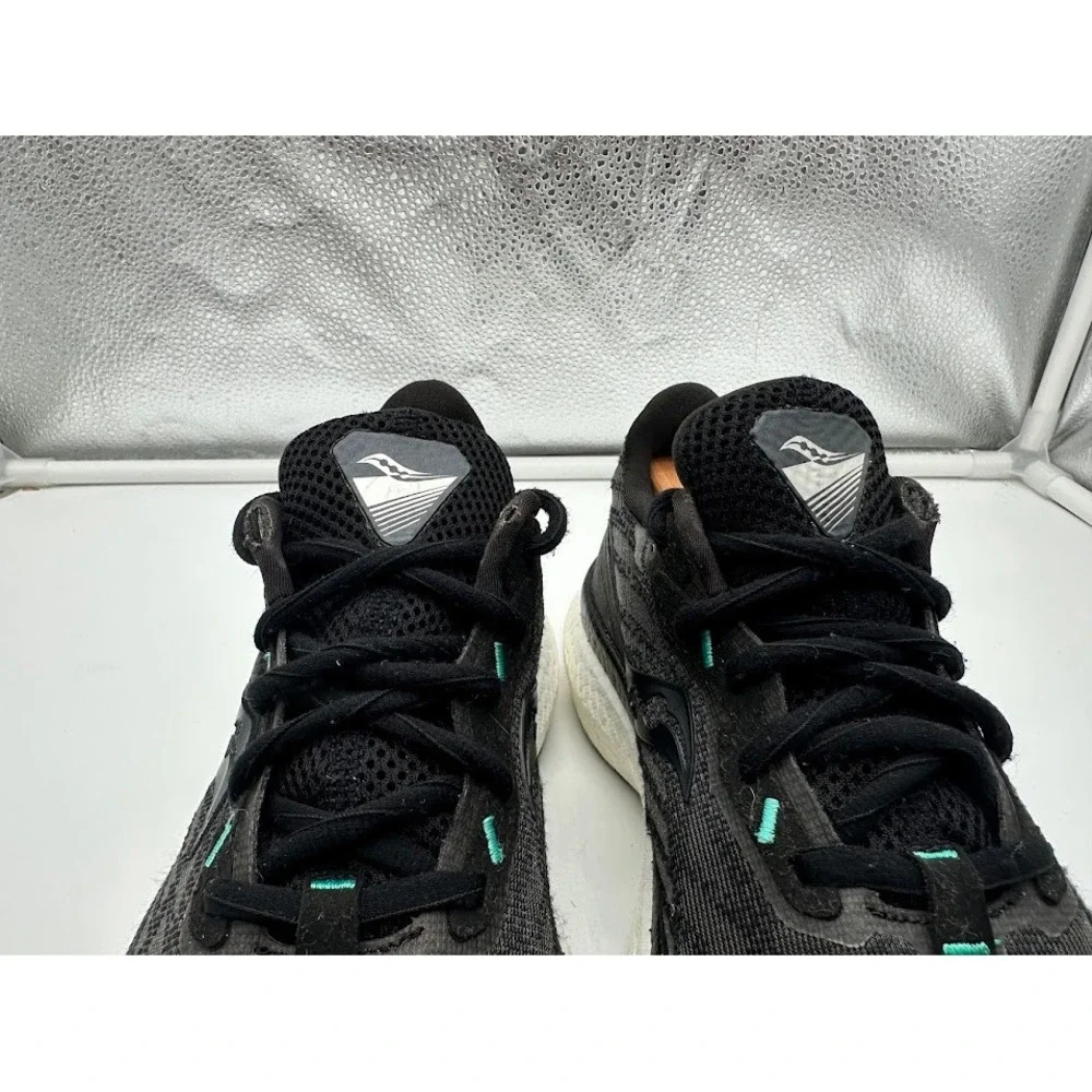 Saucony Triumph 19 Womens Running Shoes Black Teal S10678-10 Size 7.5